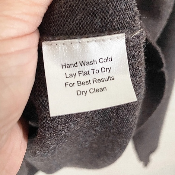 Joseph Abboud Knit Sweater V neckline 100% Extra fine Merino Wool Taupe Gray L - Picture 3 of 9